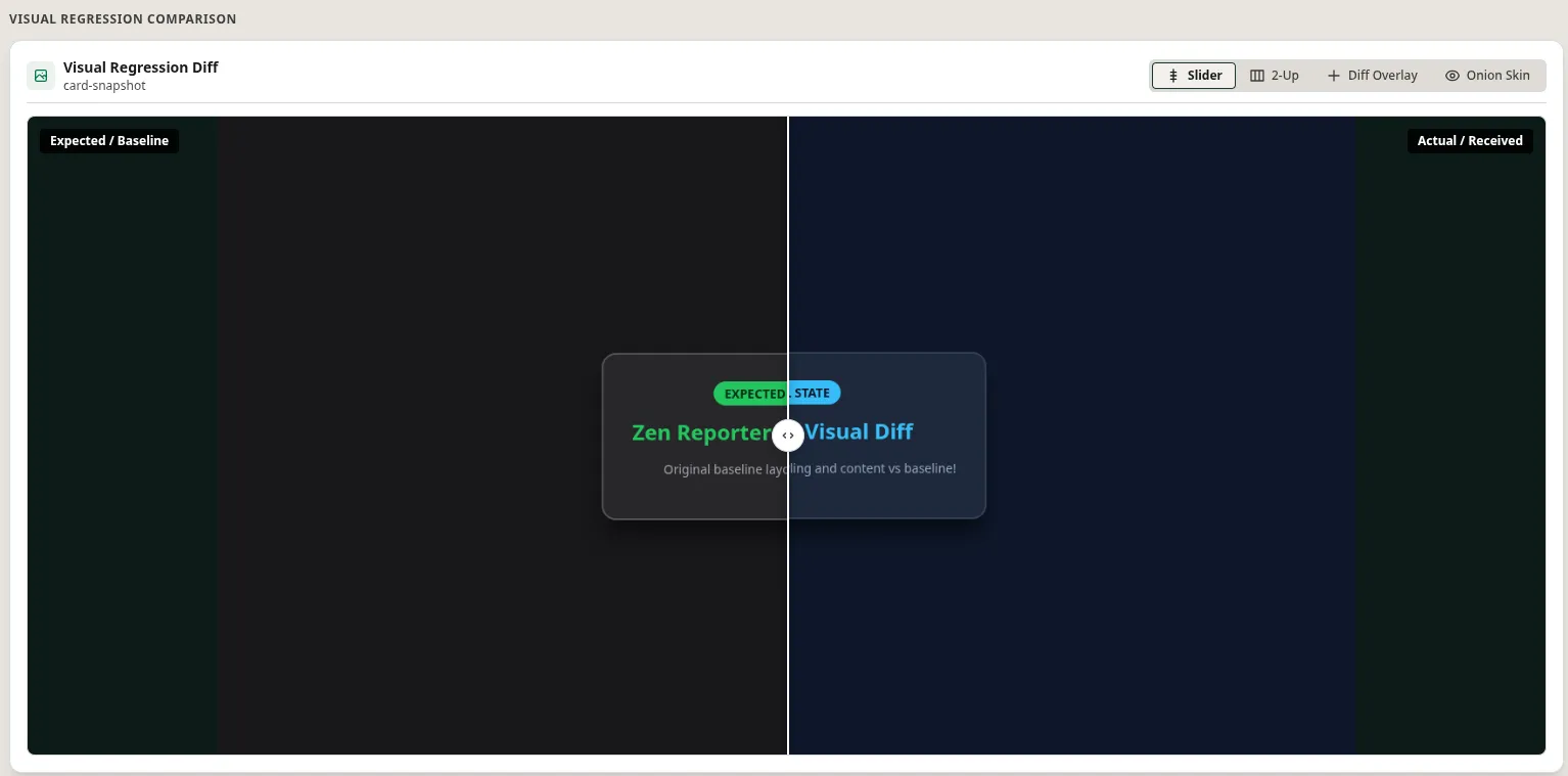 Visual Regression Diff - Slider mode