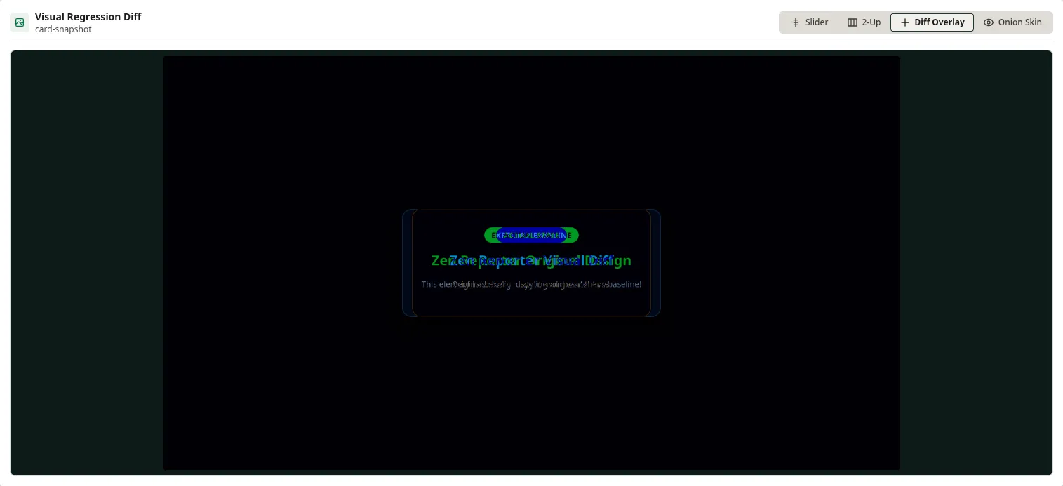 Visual Regression Diff - Overlay Mode